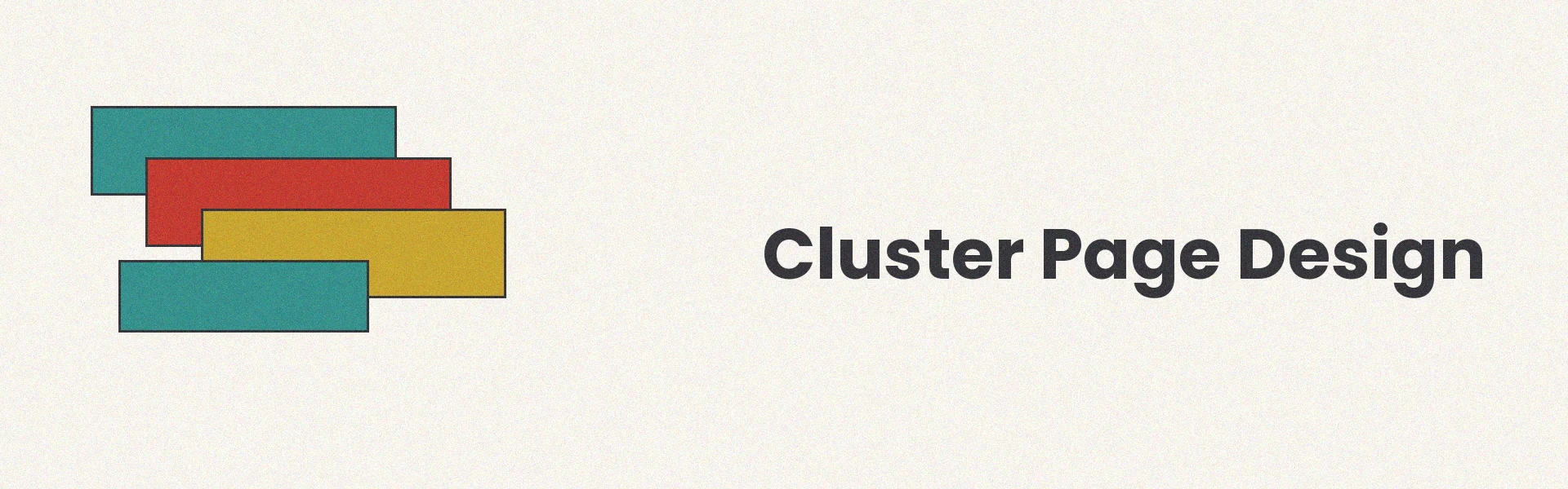 Cluster page design illustration showing semantic relationships and linking structure