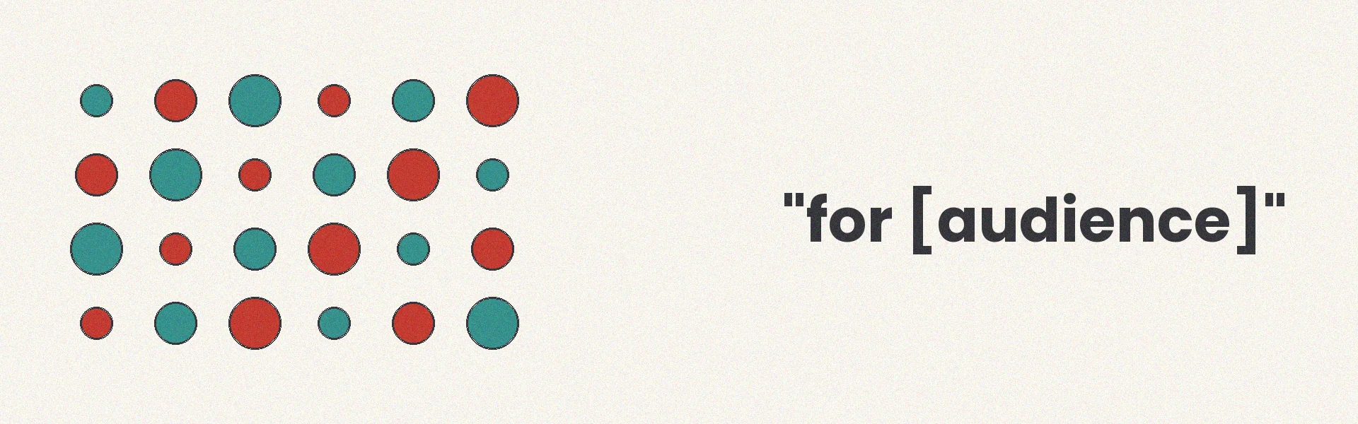 Audience modifier illustration showing skill levels and specific audience contexts