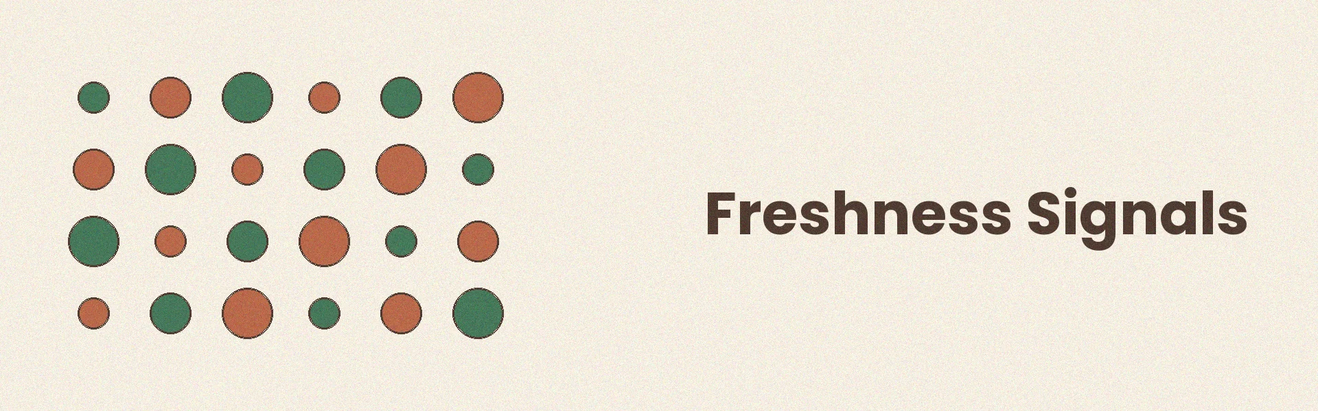 Freshness signals showing publication dates, update timestamps, and content recency