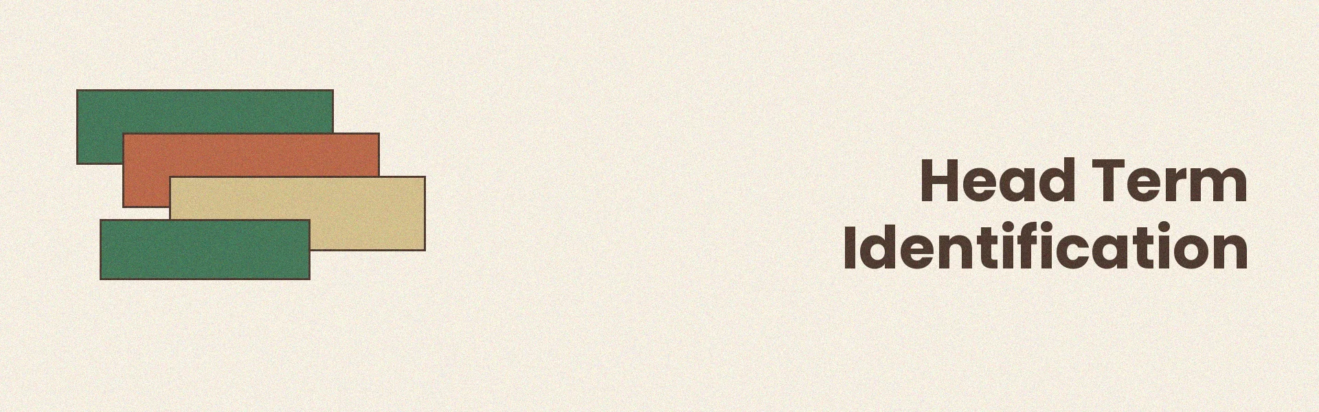 Keyword research data showing head terms, search volume, and related keyword families