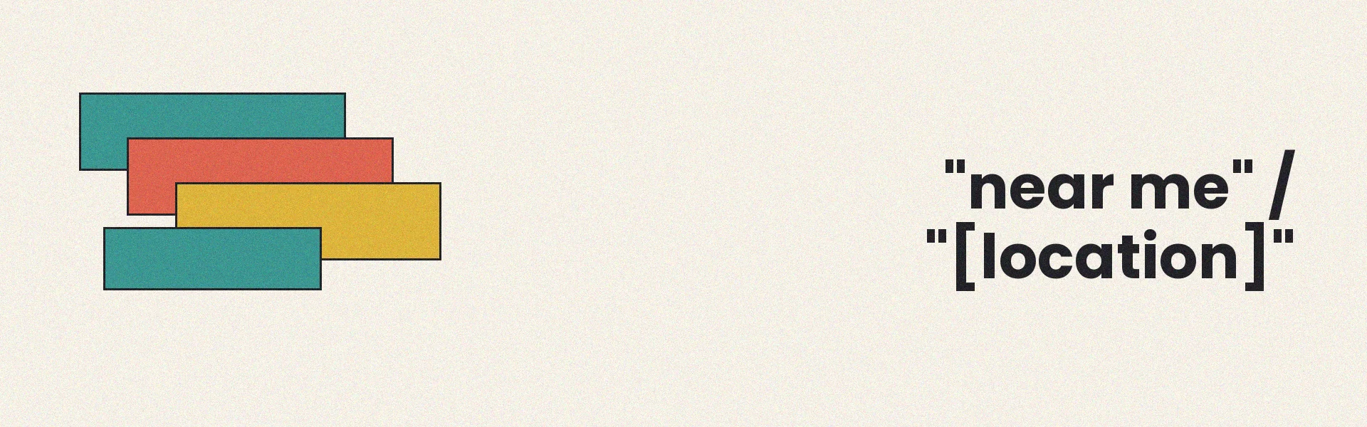 Near me location modifier illustration showing local business discovery and mobile search