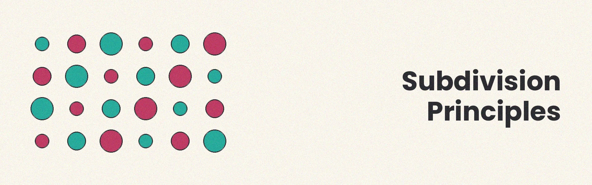 Subdivision principles illustration showing functional, categorical, and audience-based approaches