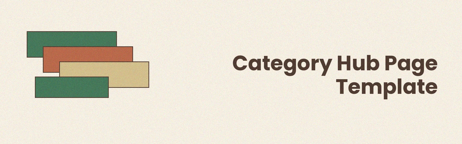 Category hub page design with organization structure and hierarchy