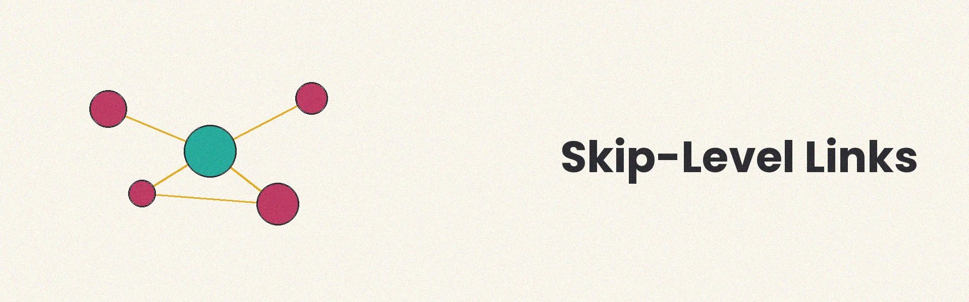 Skip-level connections in content hierarchy showing shortcuts between distant pages